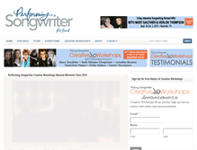Tablet Screenshot of performingsongwriter.com